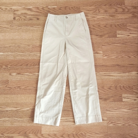 NWOT Madewell Cream High-Rise Pants, Size 25 - Picture 1 of 7